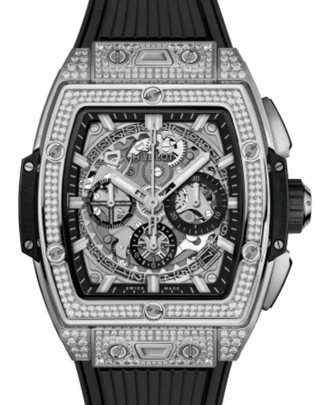 Hublot Shaped Spirit of Big Bang Chronograph Titanium Pave 42mm