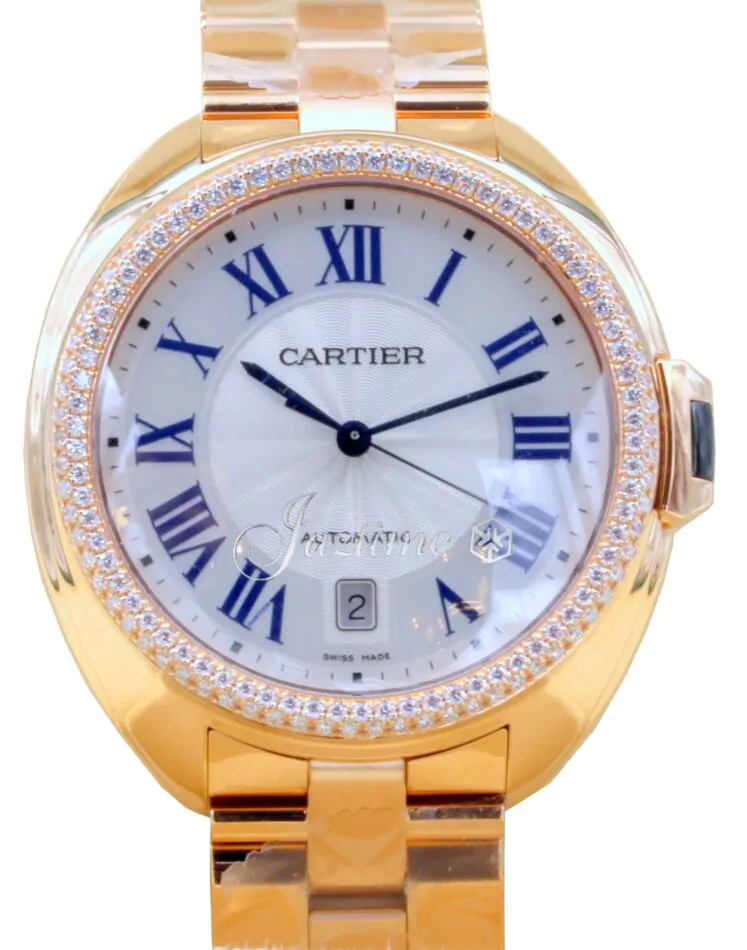 Cartier Cle De Cartier WJCL0009 Men's 40mm Diamond 18k Rose Gold