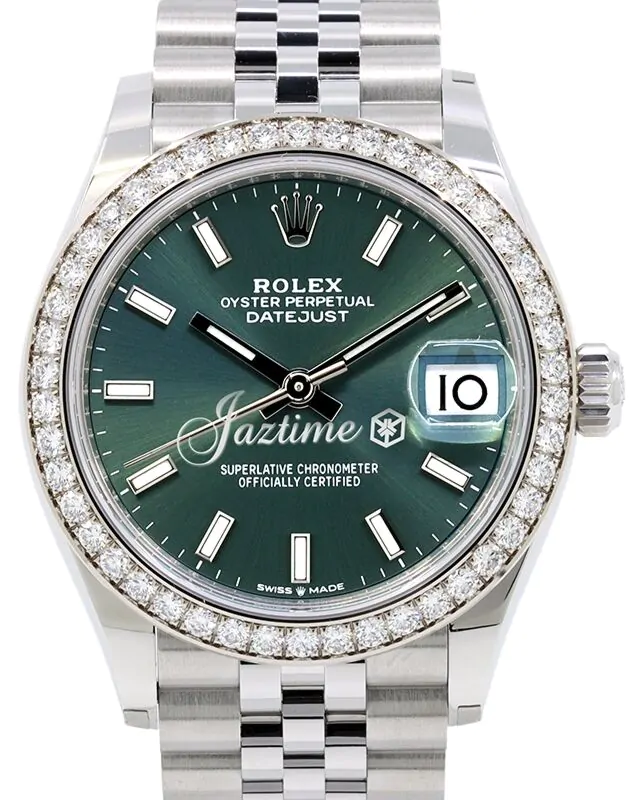 Rolex Datejust 31 White Gold/Steel Mint Green Index Dial  display picture 3