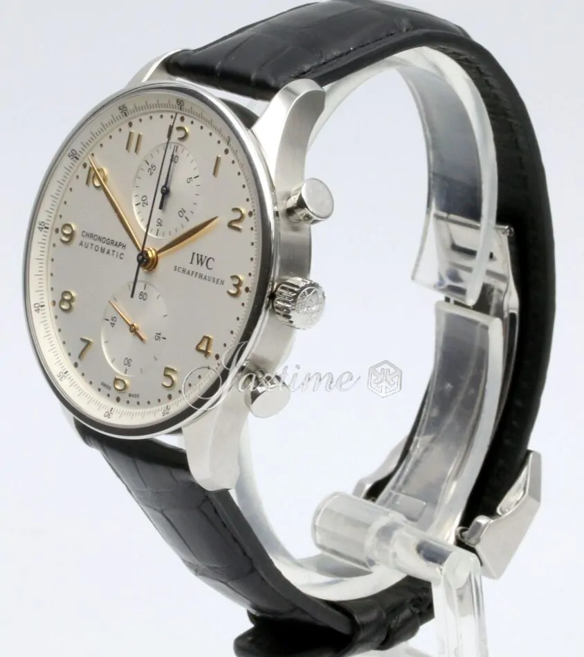 IWC Portuguese Automatic Chronograph IW371445 Men's Silver Arabic