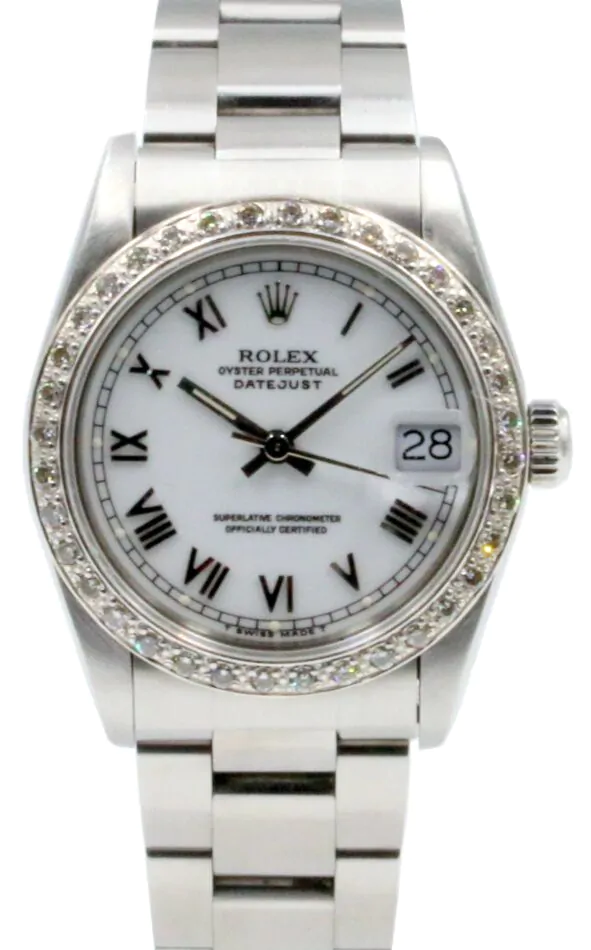 Rolex Datejust 68240 Ladies 31mm Midsize White Date Roman