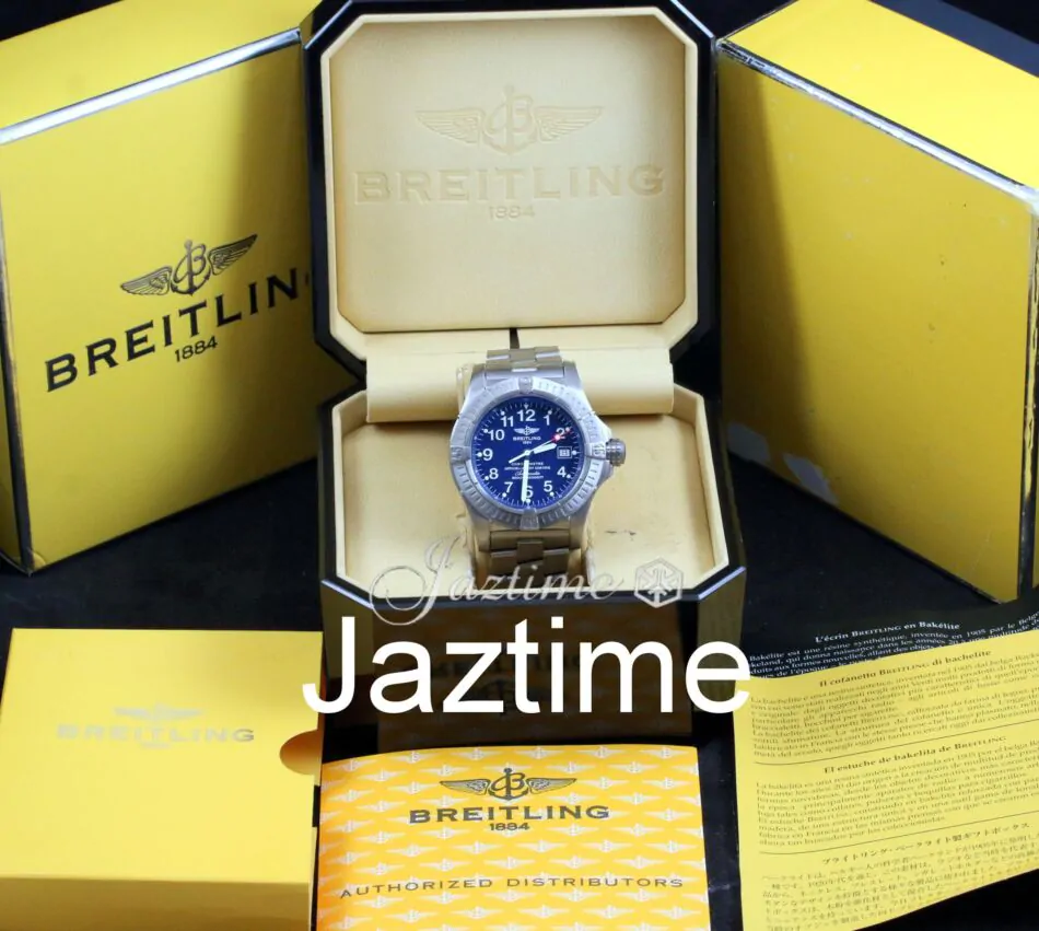 Breitling Avenger Seawolf E17370 Titanium 44mm Blue Arabic Date