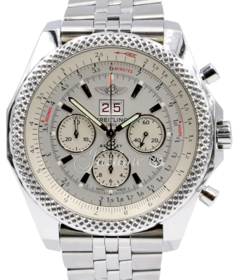 Breitling Bentley 6.75 A44364 Men's 48mm White Index Chronograph