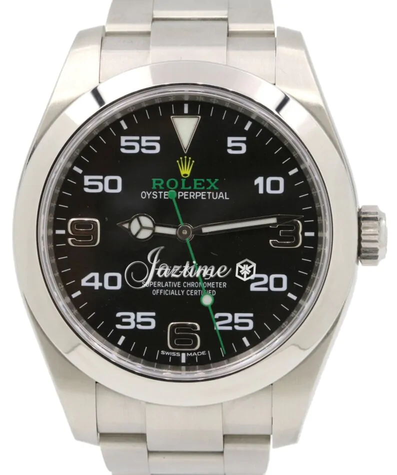 ROLEX エア キング　11690 Rolex Air-King 116900 40mm Black Arabic Green Hand Stainless Steel