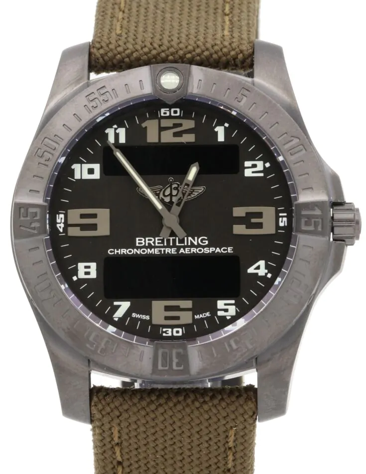 Breitling Aerospace Evo Night Mission Black Arabic Titanium Quartz
