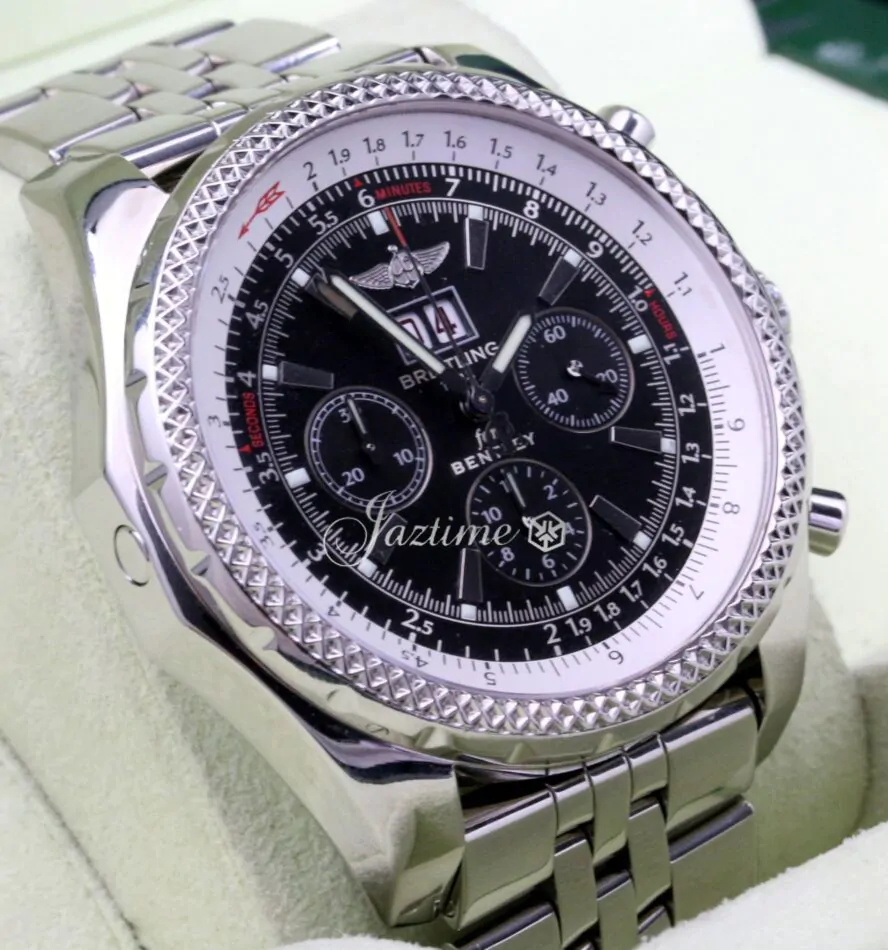 Xperia - bentley-6.75 Breitling Bentley 6.75 A44362 Men's 48mm Black Stainless Steel