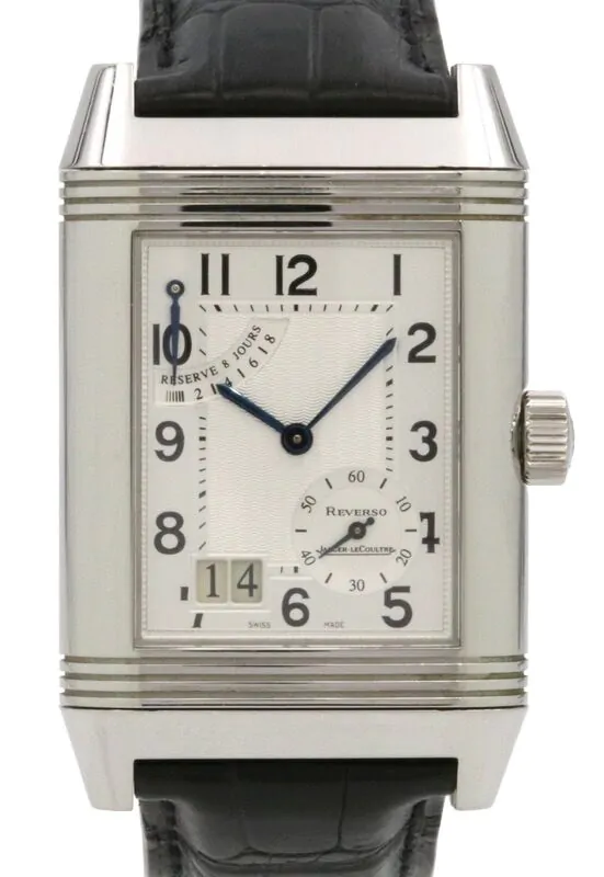 Jaeger LeCoultre Reverso Grande Stainless Steel Silver Arabic Dial