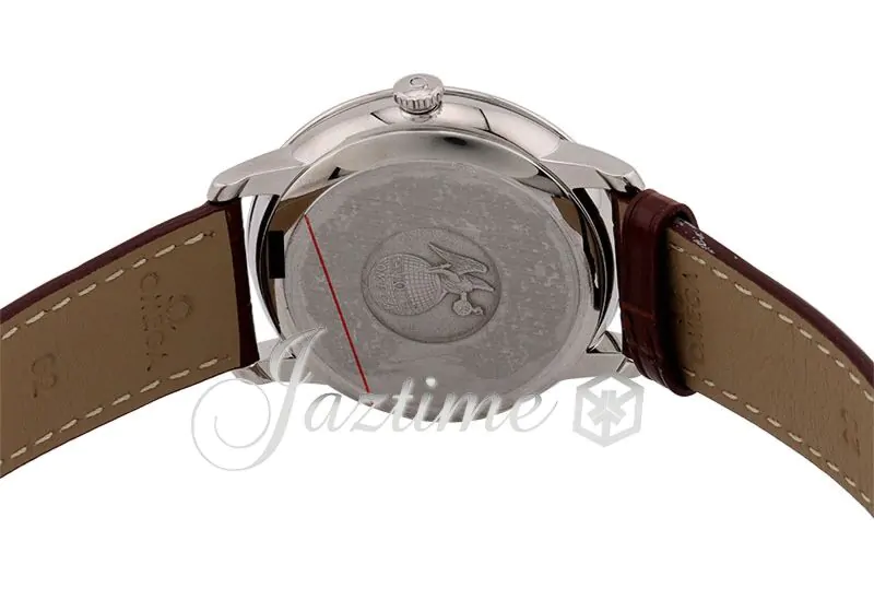 Omega De Ville Prestige 39.5mm Steel Silver Dial Leather Strap
