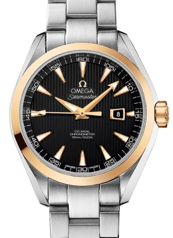 OMEGA アナログ手巻き時計 ゴールド/ブラック omega_seamaster_aqua_terra_150
