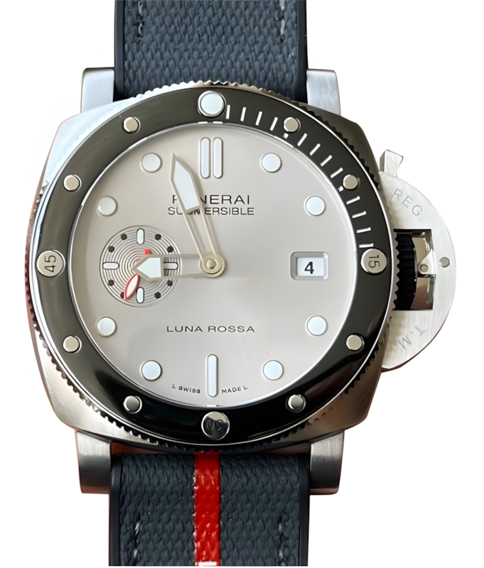 Panerai Submersible QuarantaQuattro Luna Rossa 44mm Silver Dial