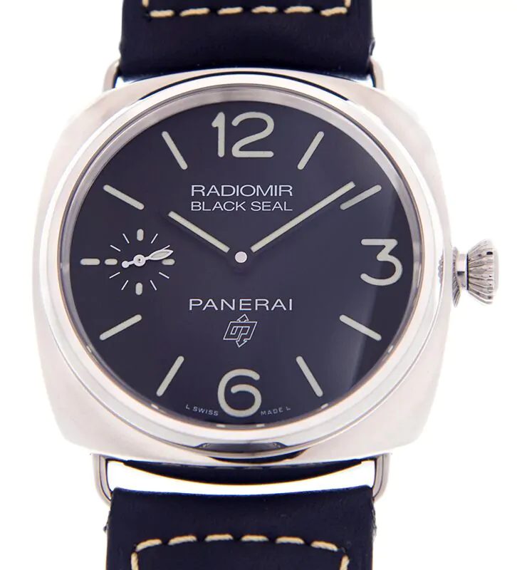 Panerai Radiomir Black Seal Logo Stainless Steel 45mm Black Dial