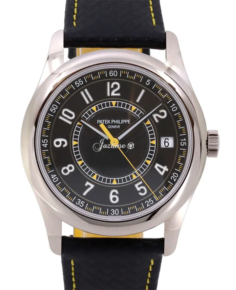 Patek Philippe Calatrava Date Sweep Seconds White Gold Black