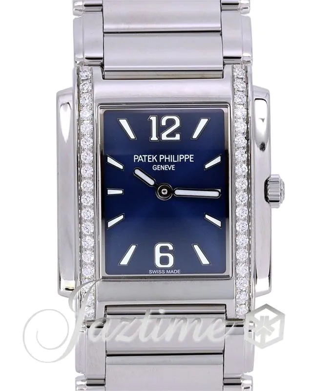 Patek Philippe Twenty~4 Ladies Blue Sunburst Index/Roman Dial