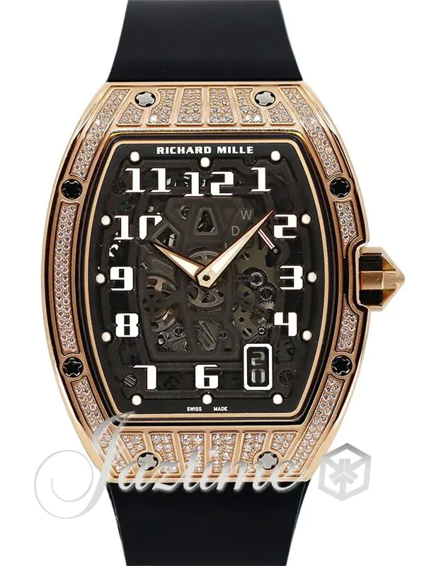 Richard Mille Automatic Winding Extra Flat Rose Gold Diamond RM 67-01