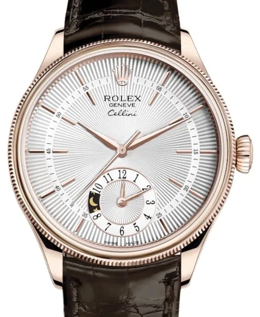 (ジャンク品)ROLEX Cellini 腕時計 シルバー文字盤 rolex-cellini-dual-time-rose-