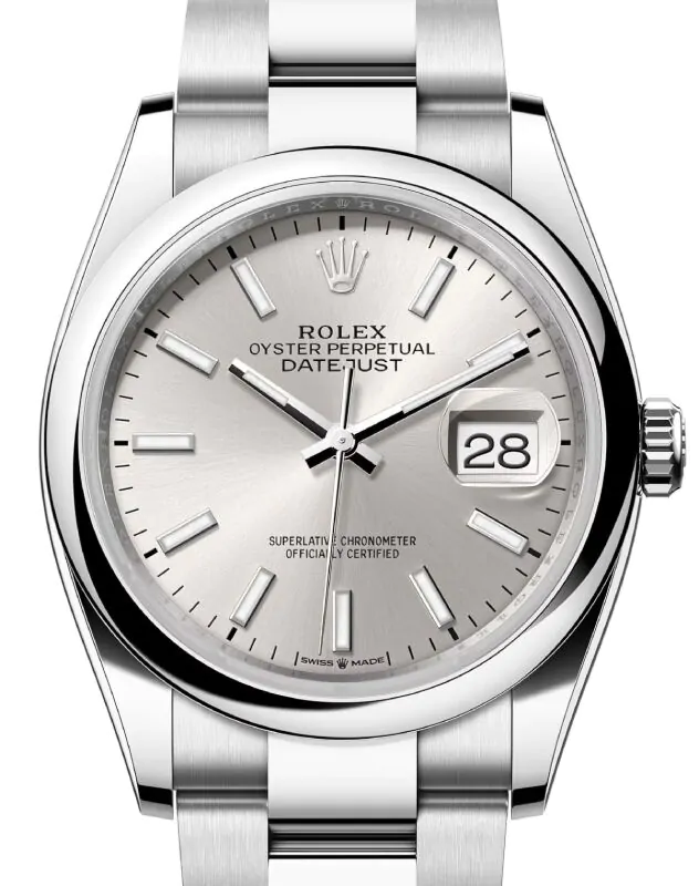 OYSTER PERPETUAL DATE JUST 腕時計 シルバー rolex-datejust-36-stainless-