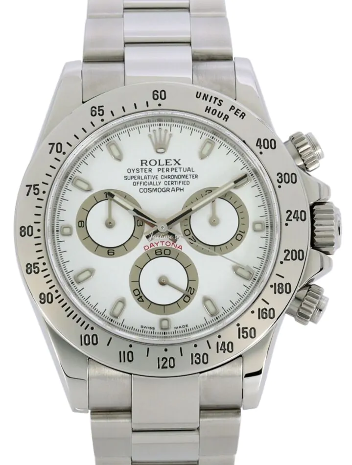 R*★様 ROLEX 116520 ホワイト文字盤ステンレススチール Rolex Cosmograph Daytona 116520 White Stainless Steel 40mm Chronograph