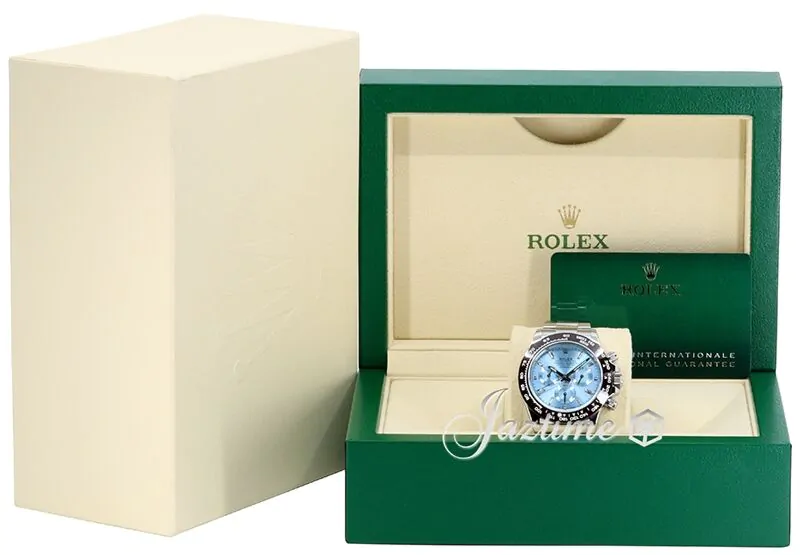 Rolex Daytona Steel Ceramic Ice Blue 8 Baguette Diamond Dial