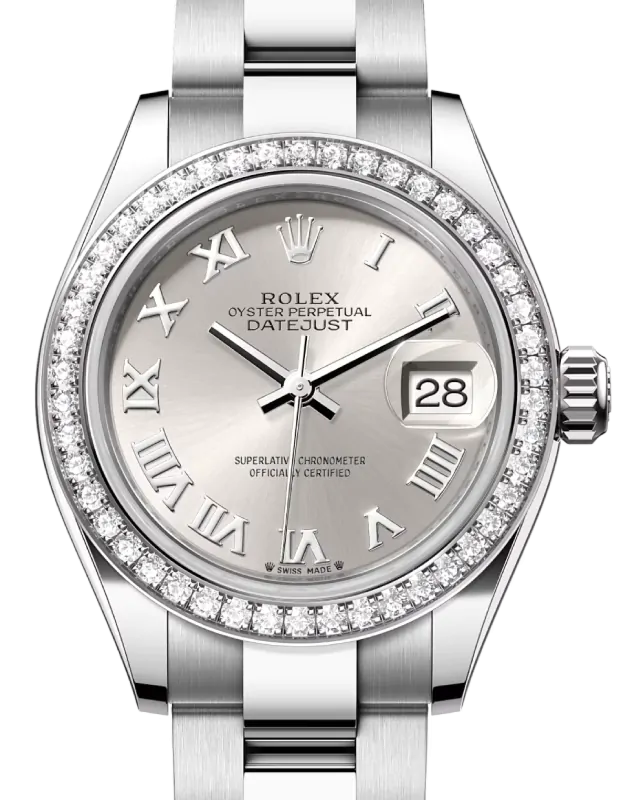 Rolex Ladies Datejust Oyster Perpetual Stainless Steel Diamond Bezel Dial Watch Authentic Rolex Datejust Womens Watch Model 179159 Diamond  main image 4