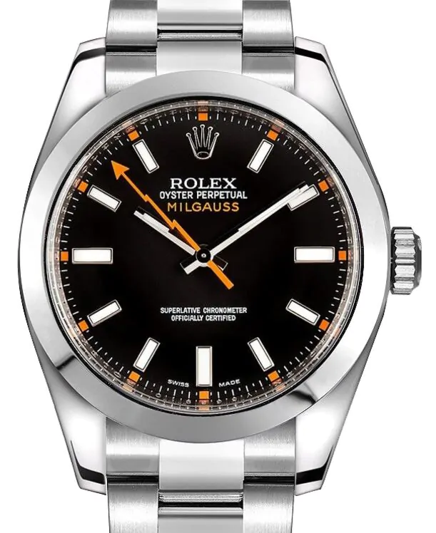Rolex Milgauss 116400 Black Index 40mm Stainless Steel - PRE OWNED