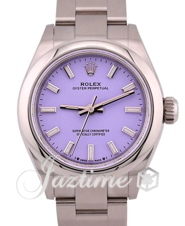 Rolex Oyster Perpetual 28 Steel Lavender Index Dial 276200