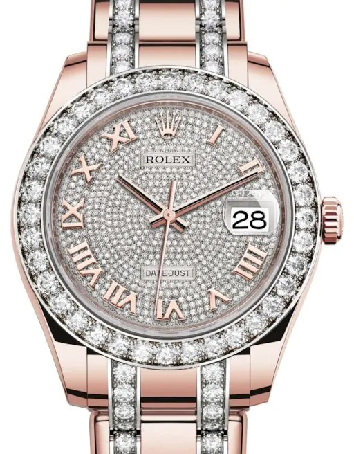 Rolex Pearlmaster 39 86285 Diamond Paved Roman Diamond Bezel