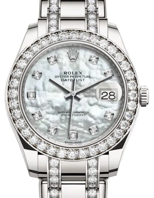 mari.mam☆ Rolex Pearlmaster 34 81285 Pink Roman Diamond Bezel Rose Gold
