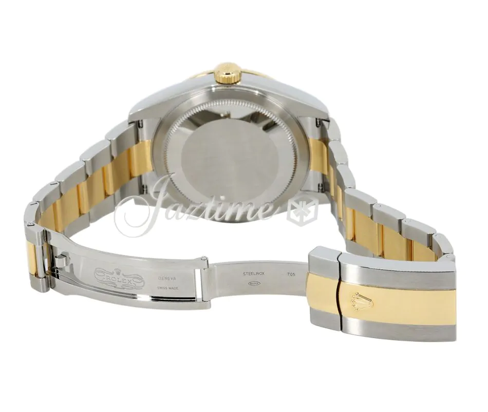 Rolex Sky-Dweller Yellow Gold/Steel Black Index Dial Fluted Bezel