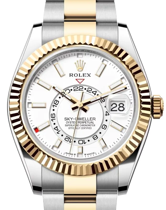Rolex Sky-Dweller Yellow Gold/Steel Intense White Index Dial