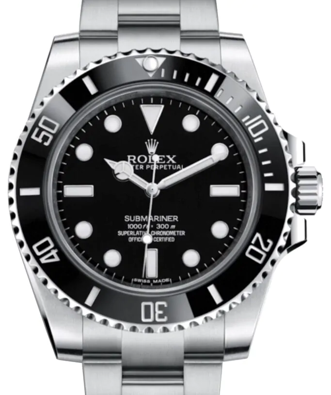 ROLEX 極美品 114060 Rolex Submariner 114060 Ceramic No Date 40mm Stainless Steel