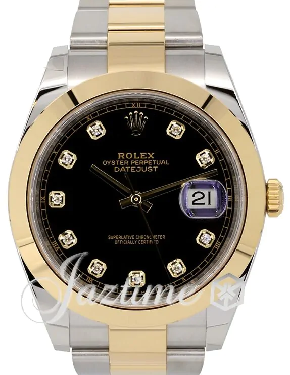 YA−MAN HRF17 Rolex Datejust 41 126303 Black Diamond Yellow Gold Stainless Steel