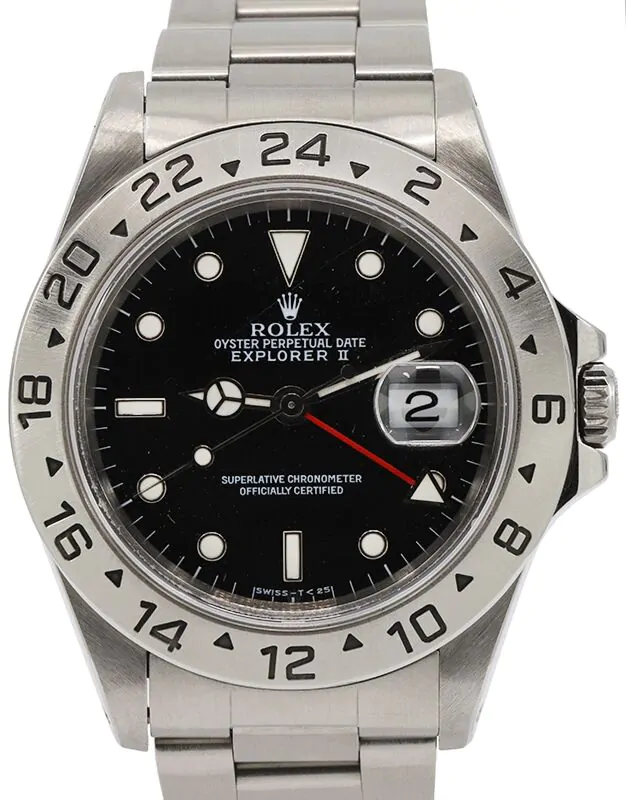 Rolex Explorer II 16570 Men's 40mm Black Dial Stainless Steel Oyster