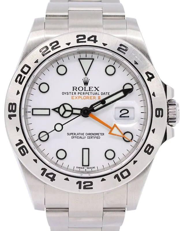 Rolex Explorer II 216570 Men's 42mm White GMT Stainless Steel