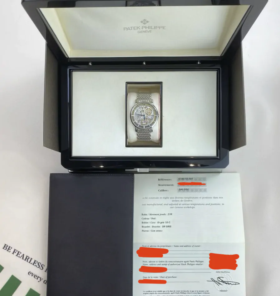 Patek Philippe 5180/1G-010 Complications 39mm Skeleton White Gold
