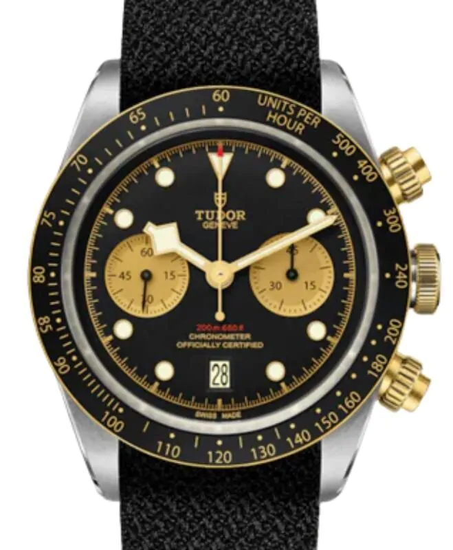 Tudor Black Bay Chrono S&G Stainless Steel Black Dial 41mm Fabric