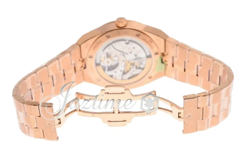 ☆【レネカオヴィラ】ビジュー＆ストーンPINKゴールドレザーミュール22.5㎝☆ Vacheron Constantin Overseas Tourbillon 42.5mm Pink Rose Gold Blue