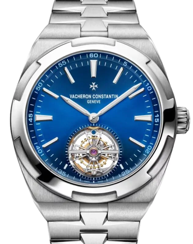 ピラニアン。 Vacheron Constantin Overseas Tourbillon Steel Blue Dial 6000V/110A