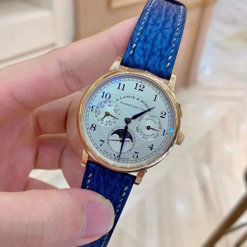 エンジェルオラクルカレンダー A Lange Sohne 1815 Annual Calendar Pink Rose Gold 40mm Argente