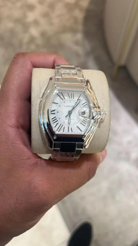 Cartier Roadster Medium Steel White Dial WSRD0019