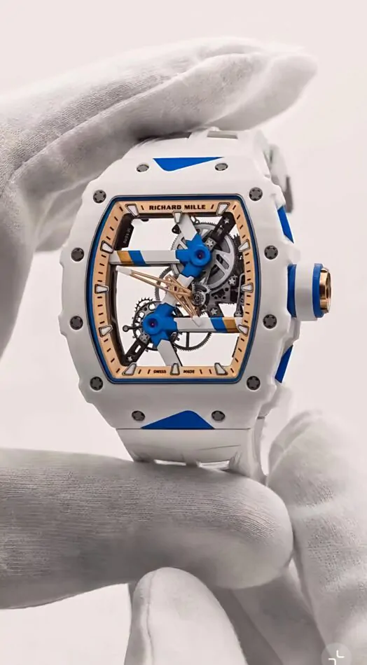 Richard Mille Manual Winding Tourbillon Colnago Blue Azure & White